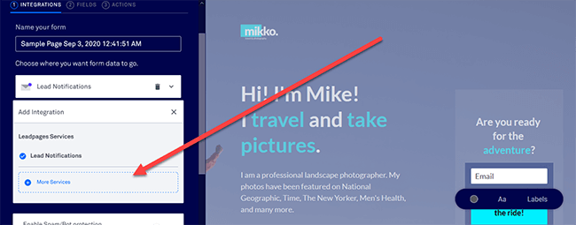 08 Click add integration