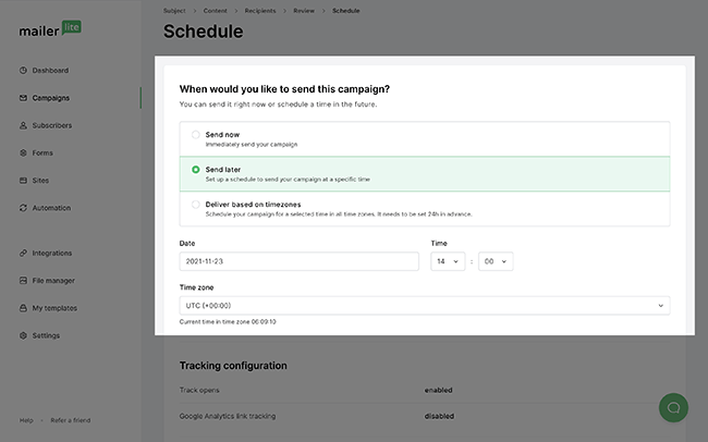 11 send campaign