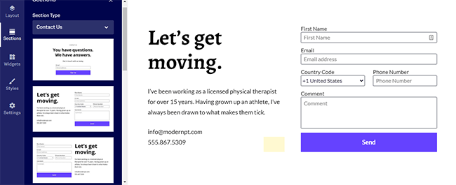 24 Different contact page layout