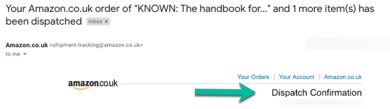 Amazon Dispatch Confirmation Transactional vs Marketing Email