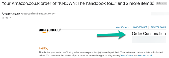 Amazon Order Confirmation Transactional vs Marketing Email