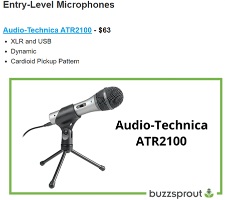 Buzzsprout - Best podcast microphones