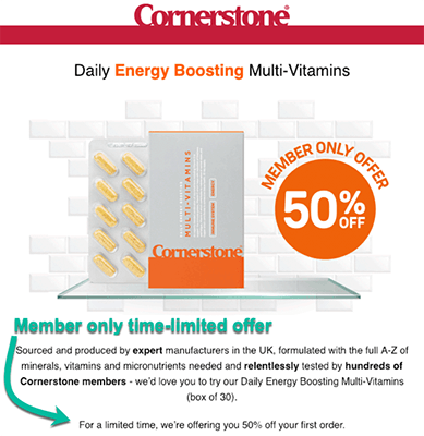 Cornerstone Cross Sell Offers Transactional vs Marketing Email