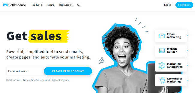 GetResponse Homepage